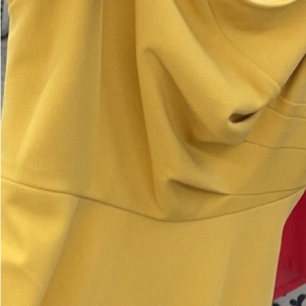 Calvin Klein yellow ruffled sleeves . Size10 - Picture 3 of 4